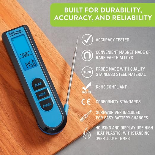Taylor TruTemp Dual Instant Read Infrared Meat and Food Thermometer, Digital - Image 2