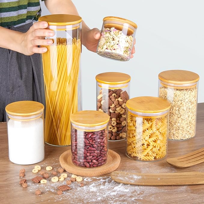 Vtopmart Glass Food Storage Jars, 7 Pack Kitchen Containers - Image 3