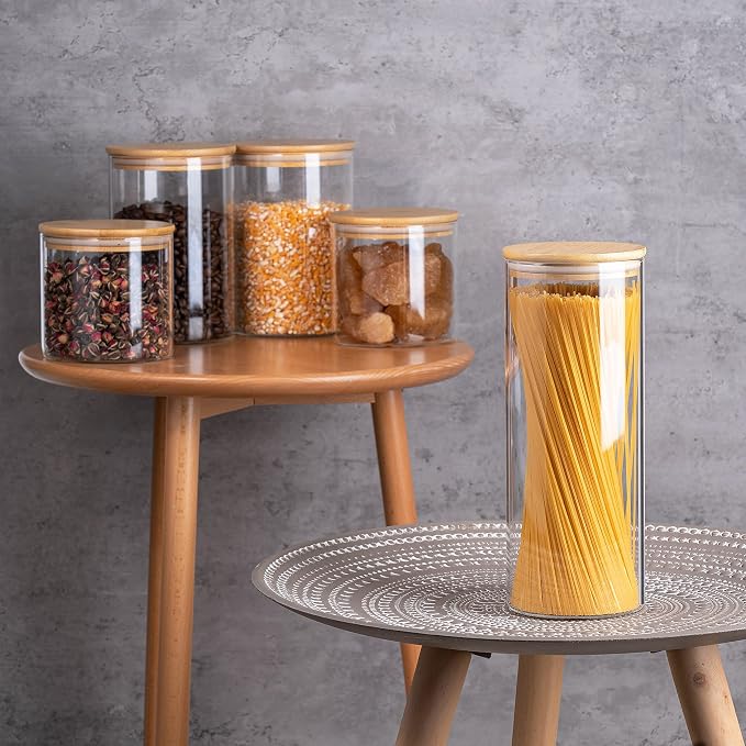 YUNCANG Glass Storage Jars, Nuts and Spice Jars - Image 2
