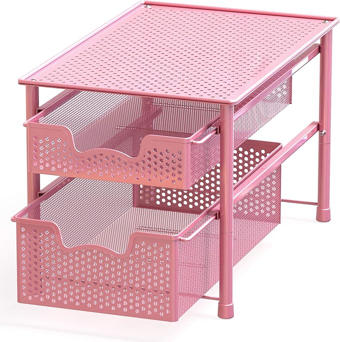 Simple Houseware Stackable 2 Tier Sliding Basket Organizer Drawer by SimpleHouseware