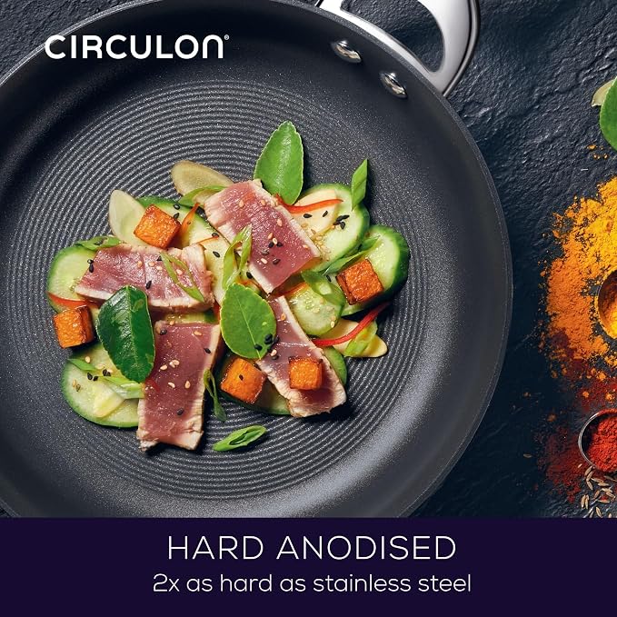 Circulon Symmetry Hard Anodized Nonstick Induction Frying Pan Twin Pack - Image 6