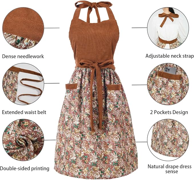 Cute Floral Aprons for Women - Image 4