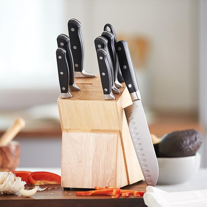 Amazon Basics 9-Piece High-Carbon Stainless Steel Kitchen Knife Set - Image 7