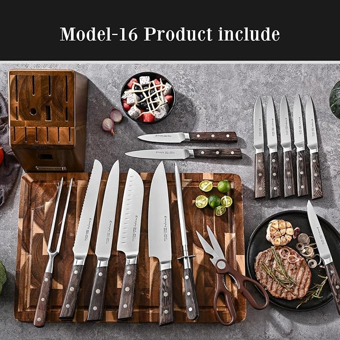 Knife Set, Emojoy 16-Piece Kitchen Knife Set - Image 2