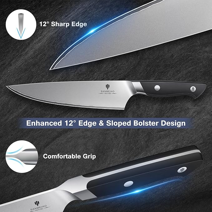 10 PCS Knife Set with Knife Sheath, Japanese Kitchen Knife Set with 5 Layers - Image 4