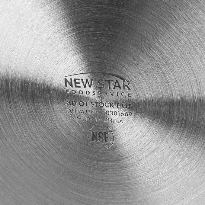 New Star Foodservice 80 Qt Aluminum Stock Pot, No Cover - Image 4