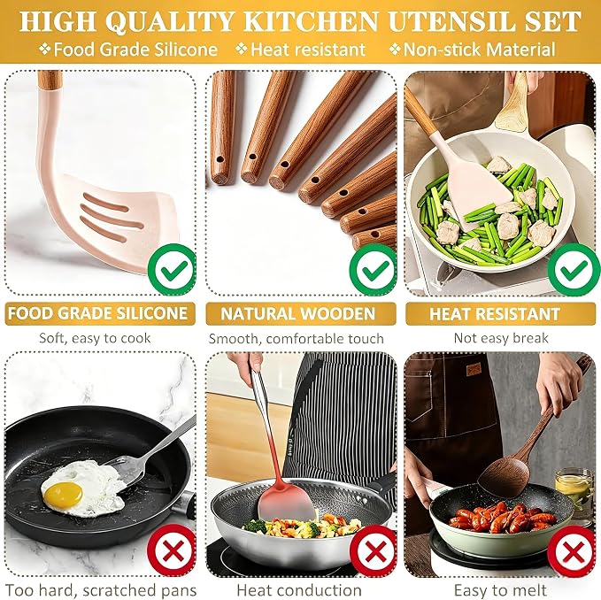 Thickened Silicone Cooking Utensils Set - Image 3