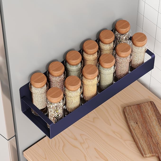 Vetacsion 4 Pack Moveable Fridge Magnetic Spice Racks, Metal Purple - Image 6