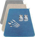 3 Pack Microfiber Dish Drying Mats, Ultra Absorbent Dish Drainer Mats, 20x15" by Bvrbaory
