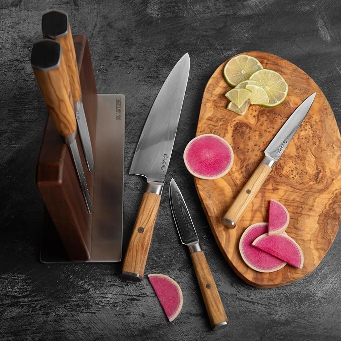 Yatoshi Knives Magnetic Kitchen Knife Block Set - Image 4