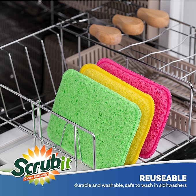 Scrub and Wipe Scrubbing Pads – SCRUBIT Dual Sided Scouring Pad and Sponge - Image 6