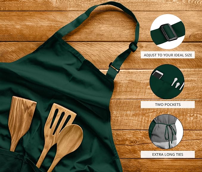 Utopia Kitchen 2 Pack Bib Apron, Adjustable - Image 4
