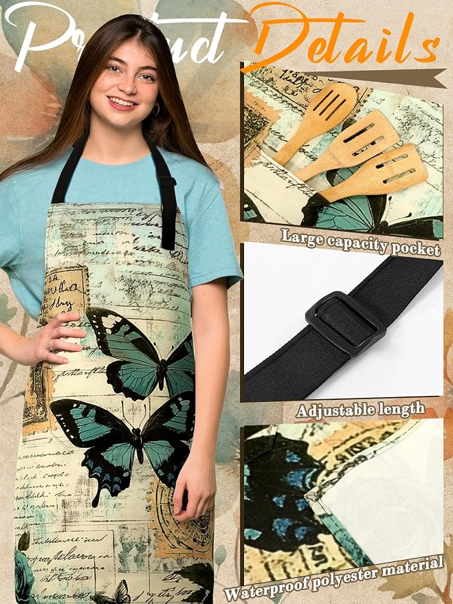 Bencailor 6 Pcs Spring Kitchen Aprons - Image 5
