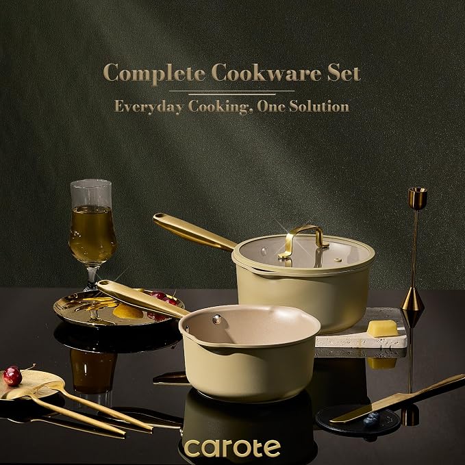CAROTE 2Qt & 3Qt Nonstick Sauce Pan Set, Saucepan - Image 6