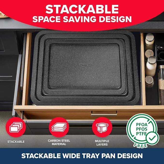 BAKKEN 3-Piece Kitchen Baking Pans - Image 4