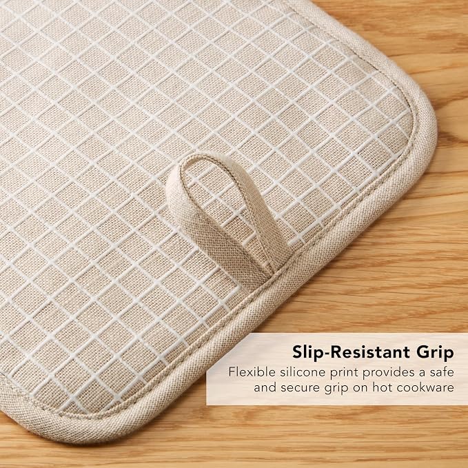 KITCHENAID Gourmet Series Gridlines Pot Holders 2-Pack Set, Heat Resistant up - Image 7
