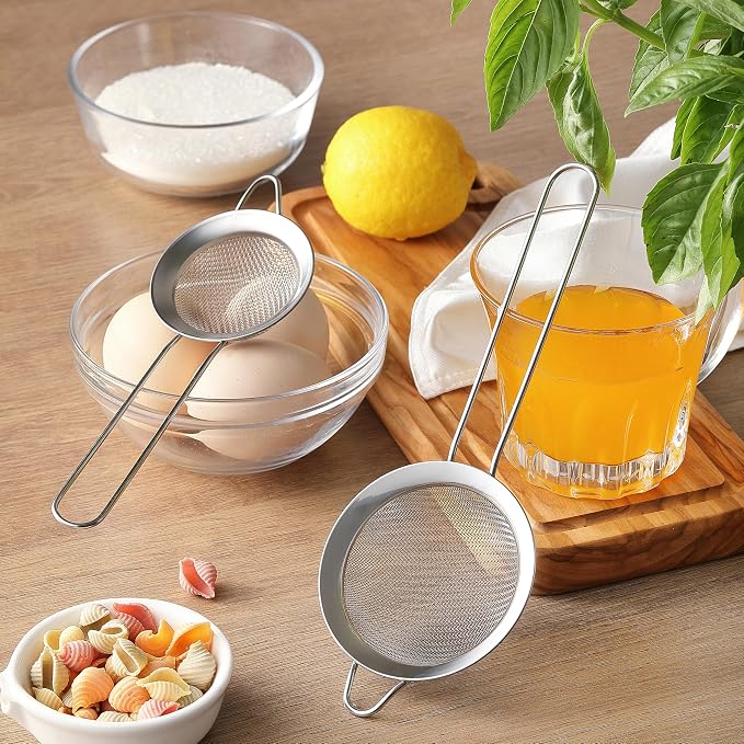 2 Pack Fine Mesh Strainers, Mini Stainless Steel Strainer - Image 7