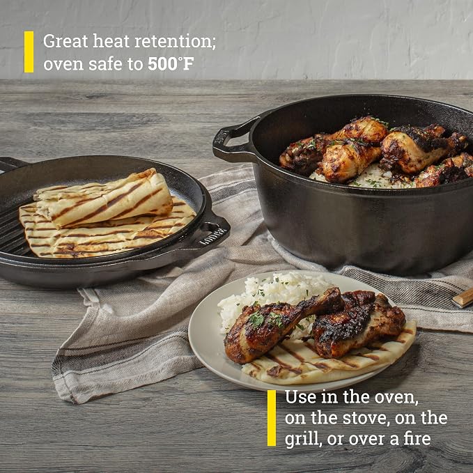 Lodge Chef Collection 6qt Double Dutch Oven - Image 6