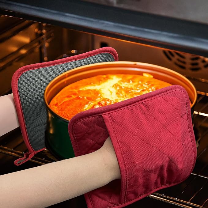 2Pcs Cotton and Neoprene Oven Pads Pot Holders - Image 5