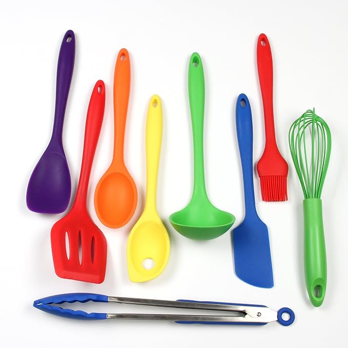 Chef Craft 9 Piece Multicolor Premium Silicone Kitchen Tool Set by ChefCraft