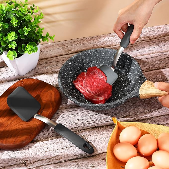 Silicone Cookie Spatula Turner 2 Pack Mini Brownie Spatula Flexible Kitchen - Image 7