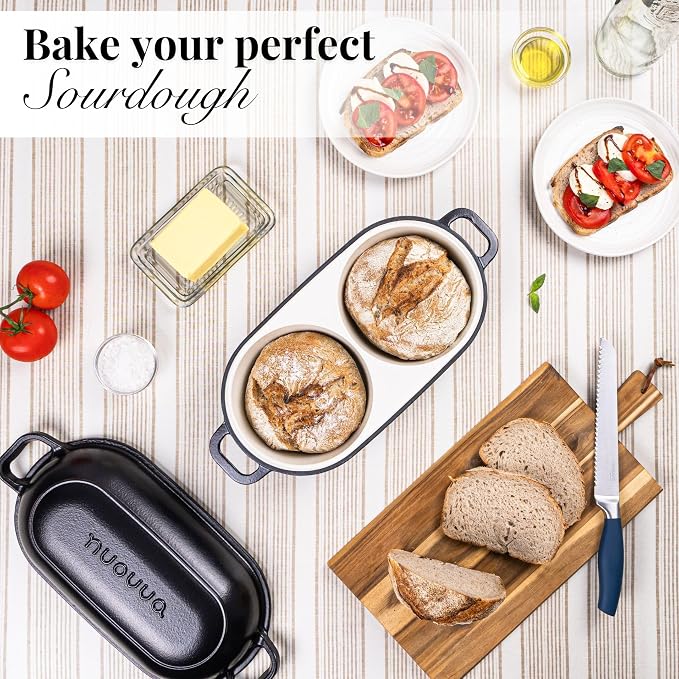 Dutch Oven for Sourdough Bread Baking – Enamelled Cast Iron Bread Loaf Pot – - Image 7