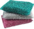 Dish Sponges for Kitchen Non-Scratch Scrub Sponges for Dishes, Stainless Steel by TheCrownChoice