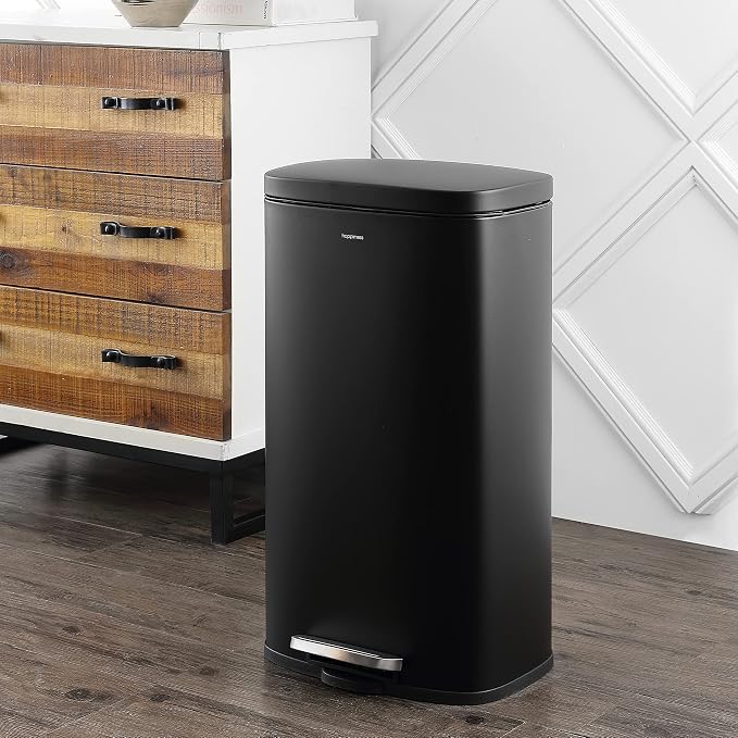 happimess HPM1011B Curtis 8-Gallon Step-Open Trash Can - Image 2