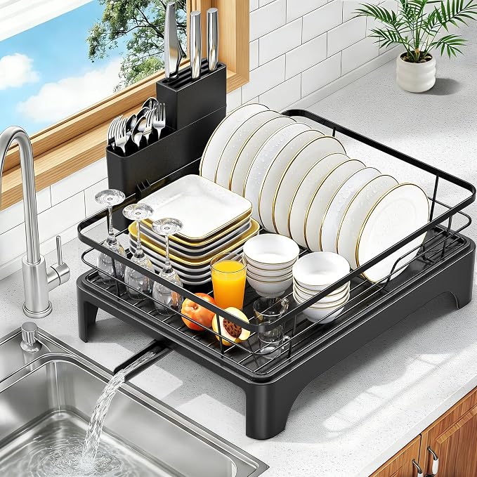 Dish Drying Rack for Kitchen Counter, Dish Rack, Dish Drainer for Kitchen by OERPHO
