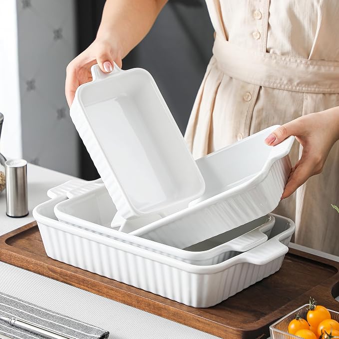 MALACASA Casserole Dishes for Oven, Porcelain Baking Dishes, Ceramic Bakeware - Image 7