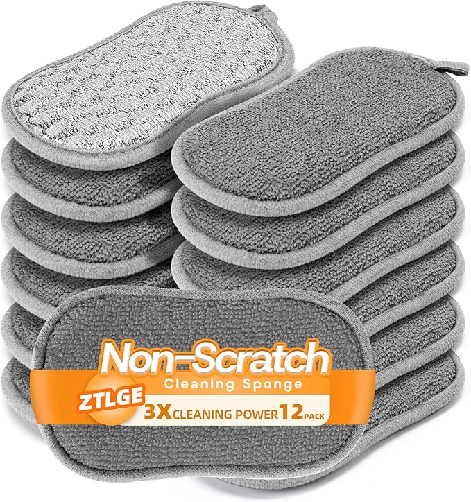Multi-Purpose Scrub Kitchen Sponges – 12 Pack Dish Sponge, Dual-Sided by Unknown