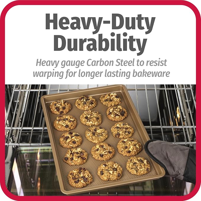GoodCook BestBake Nonstick Textured Carbon Steel Cookie Sheet, Large Baking - Image 2