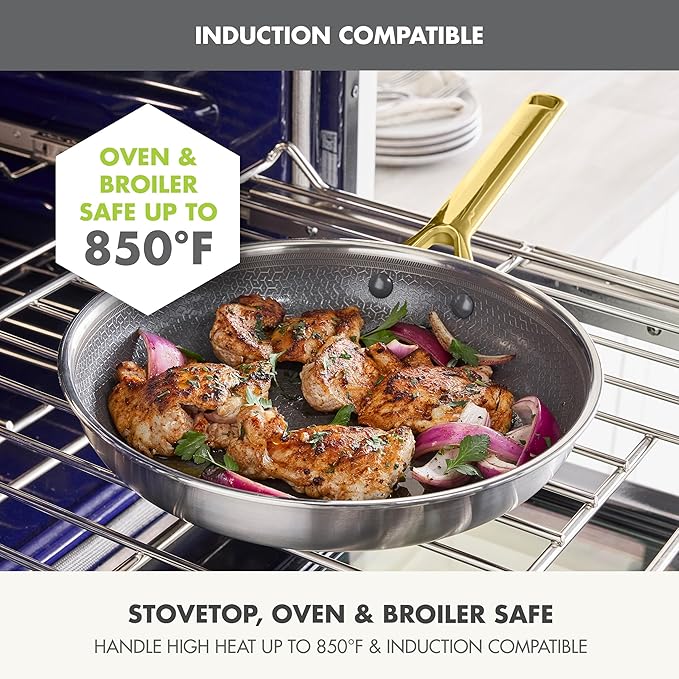 GreenPan Hybrid 10” Nonstick Stainless Steel Frying Pan Skillet, APEX Tri-Ply - Image 5