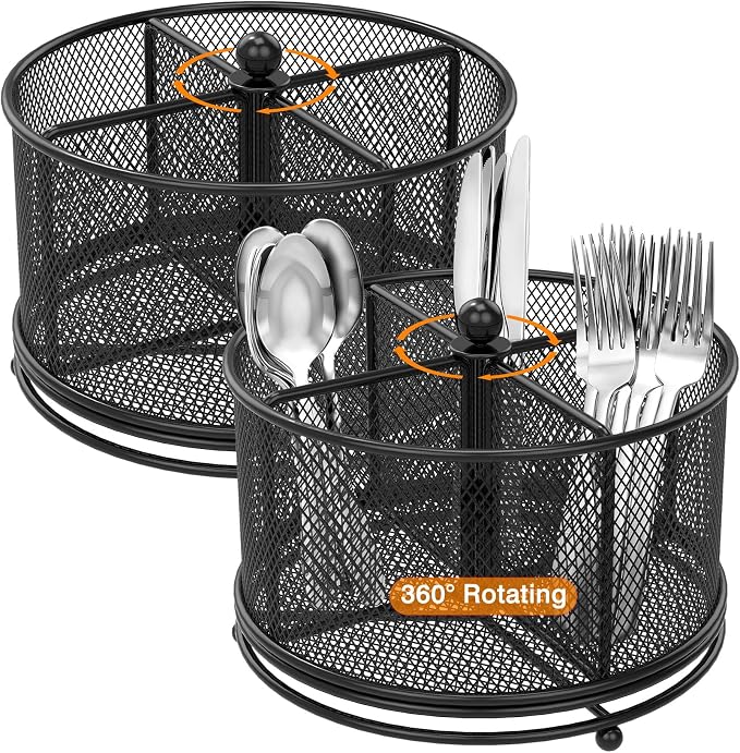 2 Pack 360° Rotating Metal Utensil Caddy by Unknown