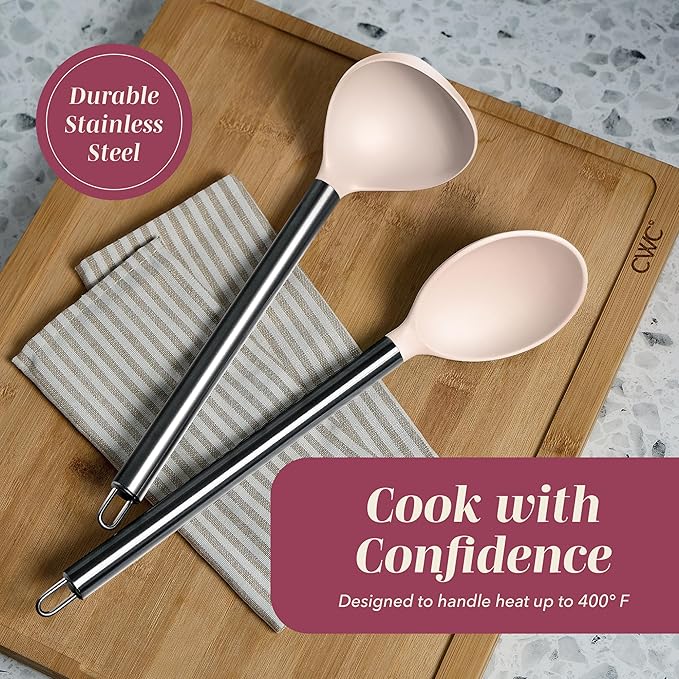 COOK WITH COLOR Silicone Cooking Utensils, Kitchen Utensil Set, Cooking Utensils - Image 5