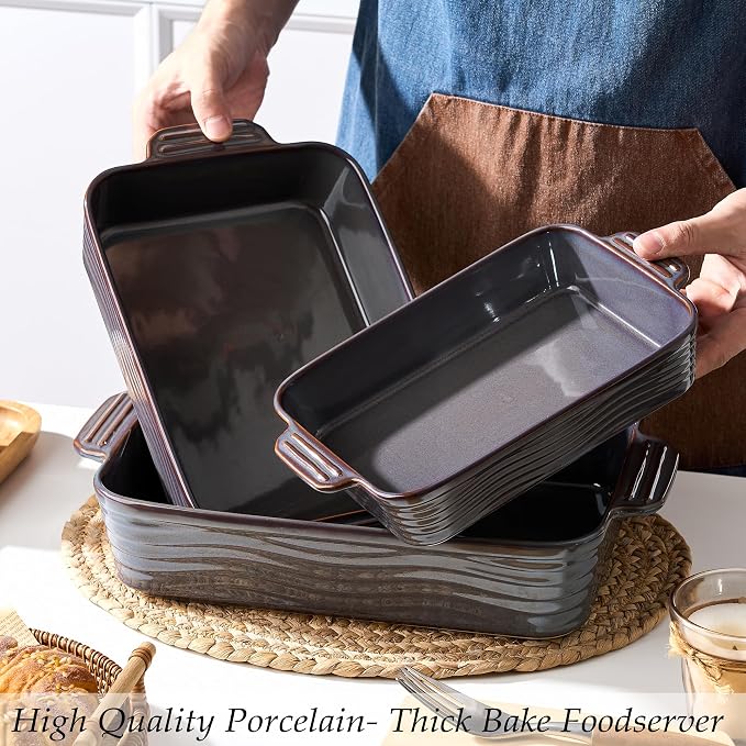 Ceramic Baking Dish Set of 3, Casserole Dishes - Image 5