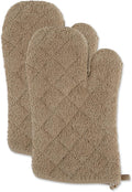 DII Basic Terry Collection 100% Cotton Quilted, Oven Mitt, 2 Piece by DII
