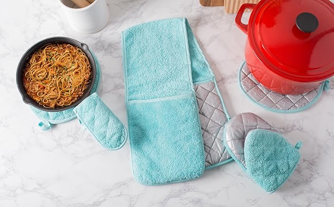 DII Basic Terry Collection Quilted 100% Cotton, Pan Handle, 3 Piece - Image 7