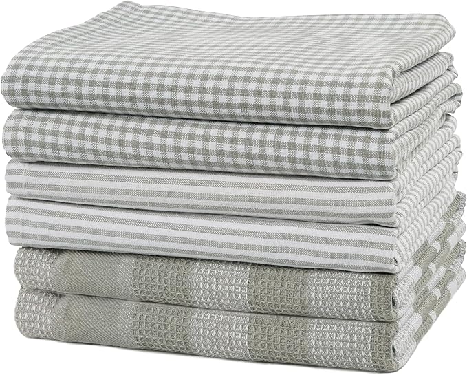 Casa Platino Hand Towels for Kitchen Set of 6 – 100% Cotton 18"x28" Kitchen by CasaPlatino