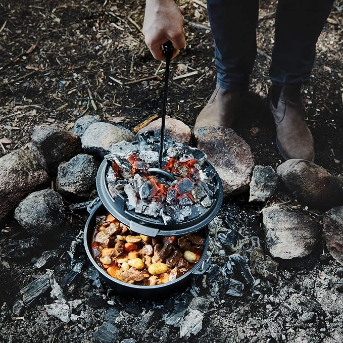 Uno Casa 6Qt Cast Iron Camping Dutch Oven - Image 8