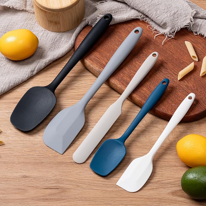 Silicone Spatula Set, 5 Piece Food Grade Rubber Spatulas - Image 6