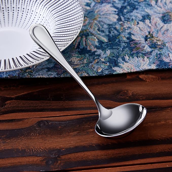 KEAWELL Premium 7.1" Verona Gravy Ladle, 18/10 Stainless Steel, Heavy-Duty - Image 6