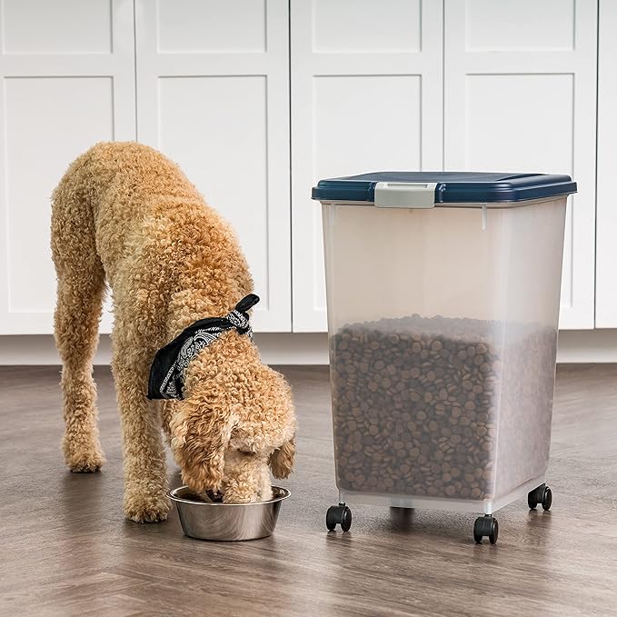 IRIS USA Dog Food Storage Container, Attachable Wheels, - Image 6