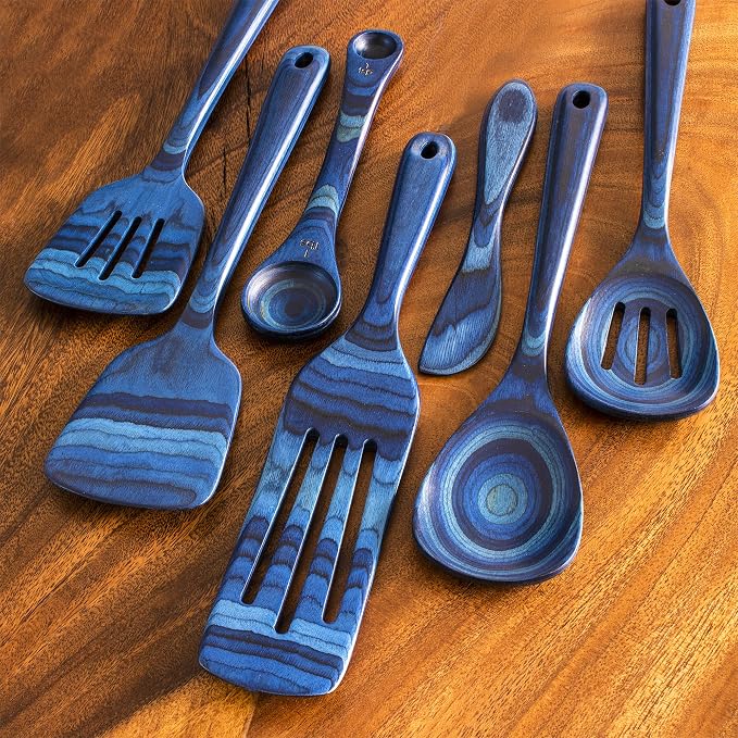 Totally Bamboo Baltique Malta Collection 7 Piece Cooking Utensil Set, Safe - Image 2