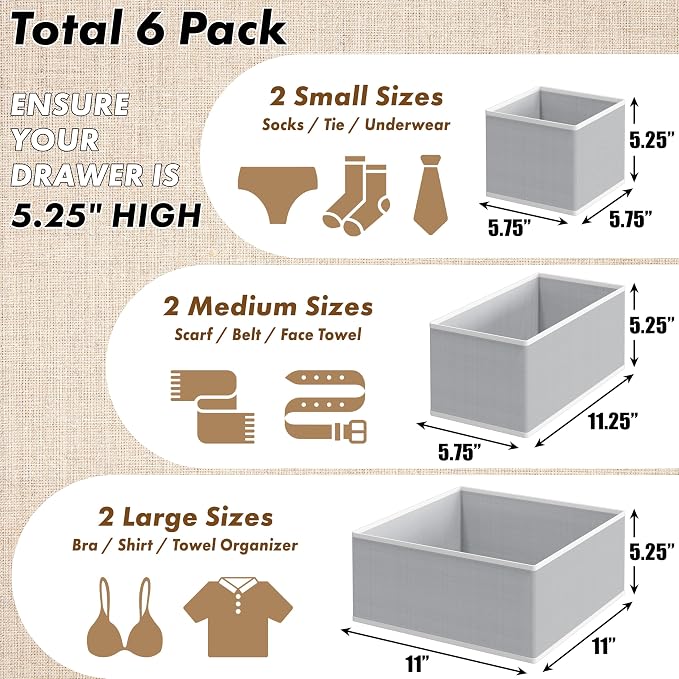 Simple Houseware Underwear Drawer Organizer - Image 2