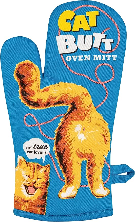 Blue Q Cat Butt Funny Oven Mitts by BlueQ