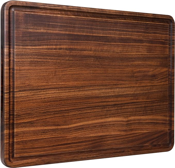 AZRHOM XL Large Walnut Wood Cutting Board by AzrHom