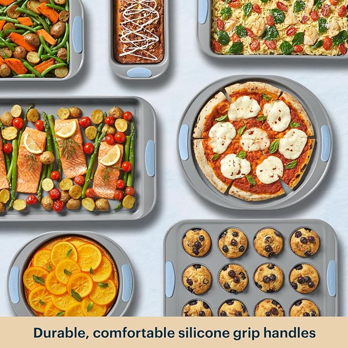 Pyrex 8-Piece Metal Bakeware Set, Lightweight Stainless Steel Baking Trays - Image 6