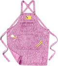 Denim Apron with Pockets for Hair Stylist Gardening Craftsmen Barista Women by Vammcht