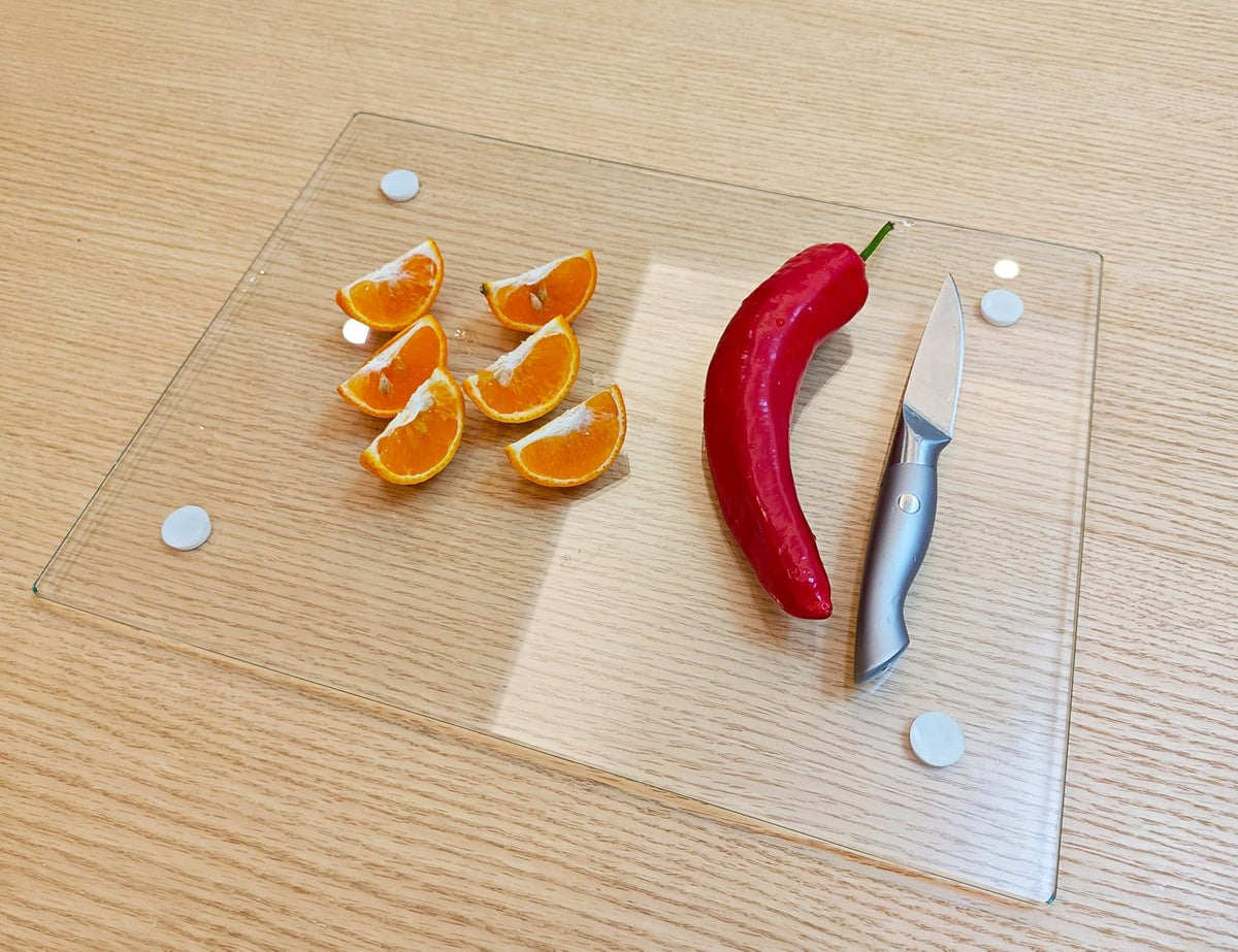 Tempered Glass Cutting Board – Long Lasting Clear Glass – Scratch